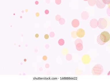 Light Green, Red vector background with spots. Blurred bubbles on abstract background with colorful gradient. Pattern for beautiful websites.