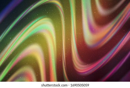 Light Green, Red vector background with astronomical stars. Space stars on blurred abstract background with gradient. Pattern for astrology websites.