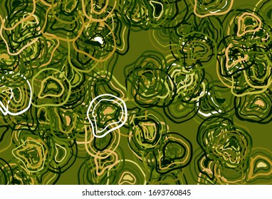 Light Green, Red vector background with curved lines. Glitter abstract illustration with wry lines. Pattern for your business design.