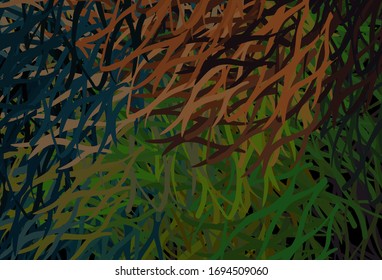 Light Green, Red vector background with curved lines. Creative illustration in halftone style with gradient. New composition for your brand book.