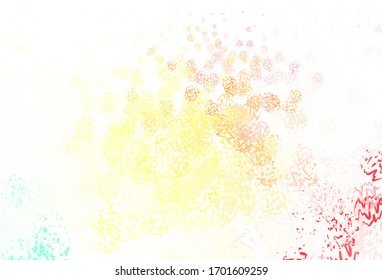 Light Green, Red vector background with bent lines. Colorful illustration in simple style with gradient. Abstract style for your business design.