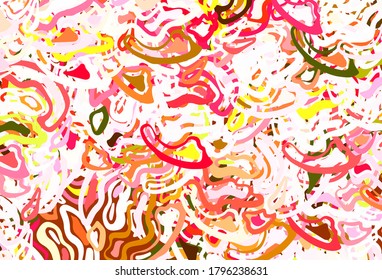 Light Green, Red vector background with abstract shapes. Modern abstract illustration with colorful random forms. Background for a cell phone.