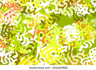 Light Green, Red vector background with abstract shapes. Modern abstract illustration with colorful random forms. Best smart design for your business.