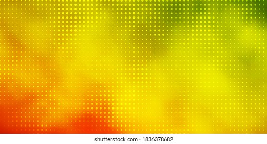 Light Green, Red vector background with spots. Colorful illustration with gradient dots in nature style. Pattern for wallpapers, curtains.