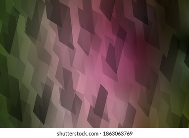 Light Green, Red vector background with rectangles. Rectangles on abstract background with colorful gradient. The template can be used as a background.