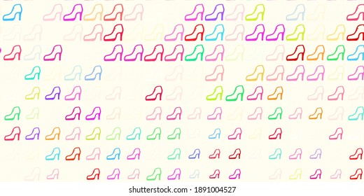 Light green, red vector background with woman symbols. Abstract illustration with a depiction of women's power. Simple design for your web site.