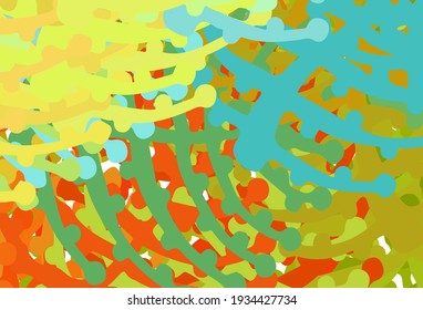 Light Green, Red vector background with abstract shapes. Modern abstract illustration with colorful random forms. Simple design for your web site.