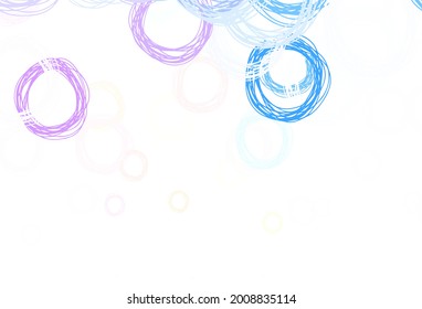 Light Green, Red vector background with bubbles. Illustration with set of shining colorful abstract circles. Design for poster, banner of websites.