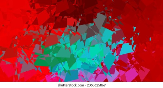 Light green, red vector background with random forms. Colorful abstract forms with gradient in simple style. Elegant design for wallpaper set.