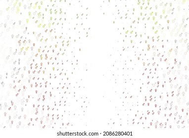 Light green, red vector background with gender symbols. Gradient isolated colorful boy, girl symbols in abstract style. Smart design for dating applications.