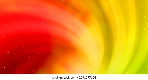 Light Green, Red vector background with small and big stars. Shining colorful illustration with small and big stars. Theme for cell phones.