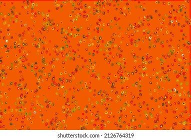Light Green, Red vector background with bubbles. Glitter abstract illustration with blurred drops of rain. Pattern for ads, leaflets.