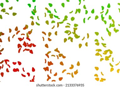 Light Green, Red vector background with abstract forms. Illustration with colorful gradient shapes in abstract style. Simple design for your web site.