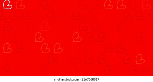 Light Green, Red vector background with hearts. Simple design in abstract style with women rights activism. Simple design for your web site.