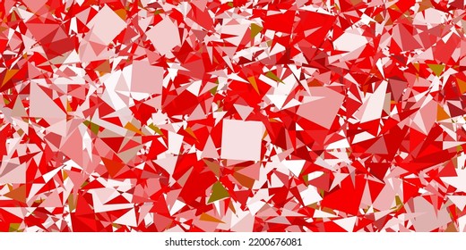 Light Green, Red vector background with polygonal forms. Simple design in abstract style with triangles, lines. Landing pages material.