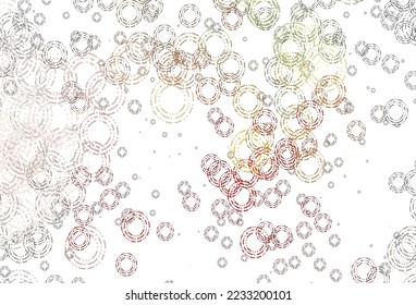 Light Green, Red vector background with bubbles. Modern abstract illustration with colorful water drops. Template for your brand book.