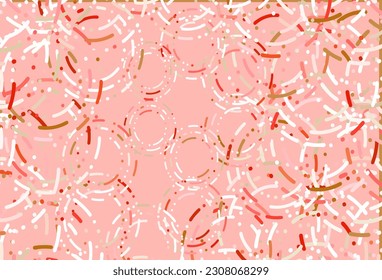 Light green, red vector background with bubbles. Illustration with set of shining colorful abstract circles. Template for your brand book.