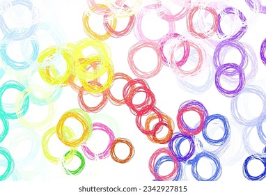Light Green, Red vector background with bubbles. Glitter abstract illustration with blurred drops of rain. Design for poster, banner of websites.