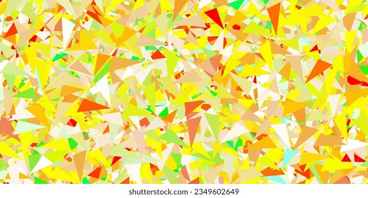 Light green, red vector background with polygonal forms. Illustration with abstract colorful triangle shapes. Design for your wallpapers.