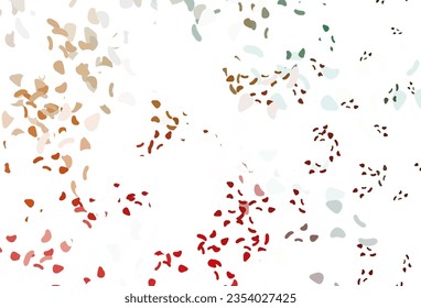Light green, red vector background with abstract forms. Modern abstract illustration with colorful random forms. Simple design for your web site.