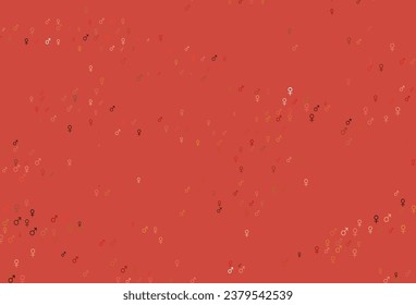 Verde claro, fondo vectorial rojo con símbolos de género. Gradiente niño aislado de color, símbolos de chica de estilo abstracto. Diseño moderno para tapices unisex.