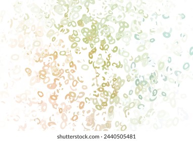 Light Green, Red vector background with bubbles. Beautiful colored illustration with blurred circles in nature style. Template for your brand book.