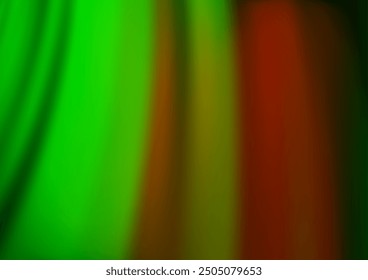 Light Green, Red vector background with abstract lines. A sample with blurred bubble shapes. New composition for your brand book.