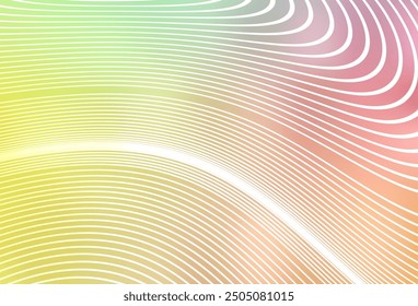 Light Green, Red vector background with lines. Colorful abstract illustration with gradient lines. Texture for booklets, leaflets.