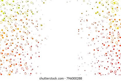 Light Green, Red vector  background with bubbles. Illustration with set of shining colorful abstract circles. New design for ad, poster, banner of your website.