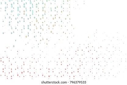 Light Green, Red vector background with signs of numerals. Blurred design in simple style with collection of numerals. The pattern can be used for school, grammar websites.