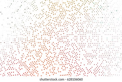 Light Green, Red vector banner with circles, spheres. Abstract spots. Background of Art bubbles in halftone style with colored gradient.