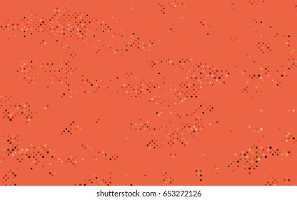 Light Green, Red vector red banner with set of circles, dots. Donuts Background. Creative Design Template. Technological halftone illustration.