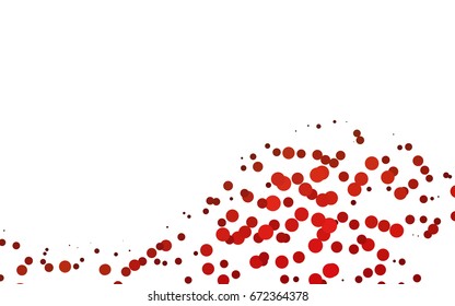 Light Green, Red vector red banner with set of circles, dots. Donuts Background. Creative Design Template. Technological halftone illustration.