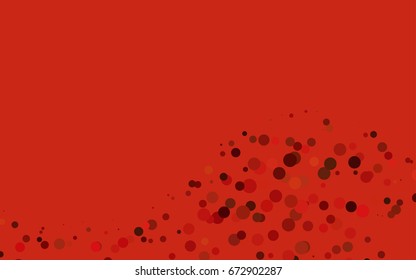 Light Green, Red vector red banner with set of circles, dots. Donuts Background. Creative Design Template. Technological halftone illustration.