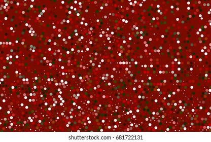 Light Green, Red vector red banner with set of circles, dots. Donuts Background. Creative Design Template. Technological halftone illustration.