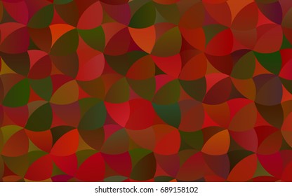 Light Green, Red vector red banner with set of circles, dots. Donuts Background. Creative Design Template. Technological halftone illustration.