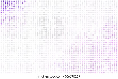 Light Green, Red vector red banner with set of circles, dots. Donuts Background. Creative Design Template. Technological halftone illustration.