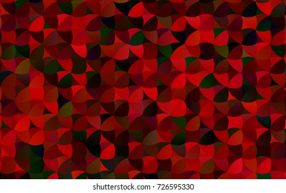 Light Green, Red vector red banner with set of circles, dots. Donuts Background. Creative Design Template. Technological halftone illustration.