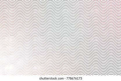 Light Green, Red vector red banner with set of circles, dots. Donuts Background. Creative Design Template. Technological halftone illustration.