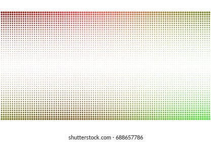 Light Green, Red vector banners set of circles, spheres. Abstract spots. Art Background of bubbles in halftone style with colored gradient.