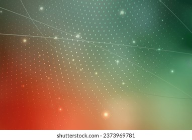 Hellgrüne, rote Vektorgrafik Schöne farbige Illustration mit unscharfen Kreisen im Naturstil. Abstrakte Illustration mit farbigen Bläschen im Naturstil. Modernes Design für eine Visitenkarte.