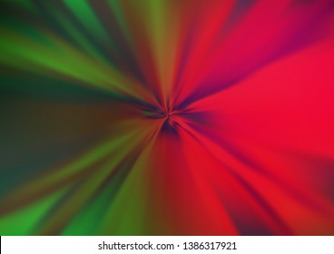 Light Green, Red vector blur pattern. A completely new color illustration in a bokeh style. Brand new design for your business.