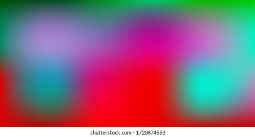 Dibujo verde claro, rojo vectorial blur. Ilustración abstracta de color en estilo borroso con degradado. Diseño de aplicaciones multipropósito.