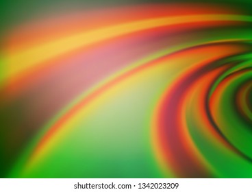 Light Green, Red vector blurred background. Glitter abstract illustration with an elegant design. A new texture for your design.