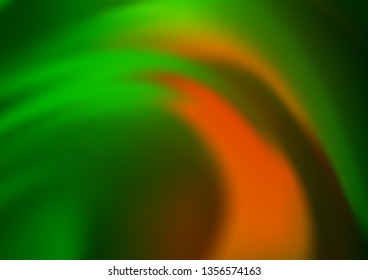 Light Green, Red vector blurred bright pattern. Creative illustration in halftone style with gradient. The blurred design can be used for your web site.