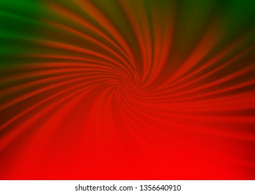 Light Green, Red vector blurred bright pattern. Glitter abstract illustration with an elegant design. The blurred design can be used for your web site.