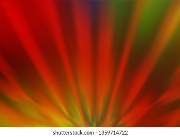 Light Green, Red vector blurred and colored background. A completely new color illustration in a bokeh style. A completely new template for your design.