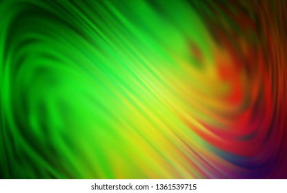 Light Green, Red vector blurred bright texture. Creative illustration in halftone style with gradient. The best blurred design for your business.