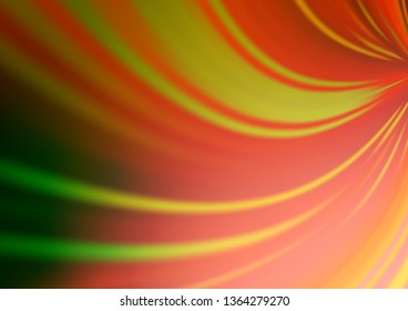 Light Green, Red vector blurred and colored template. Creative illustration in halftone style with gradient. The template can be used for your brand book.