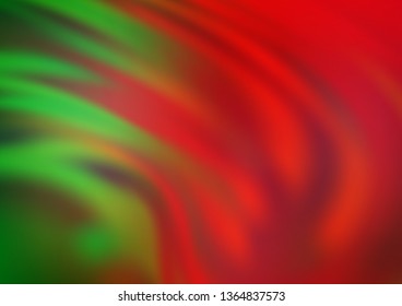 Light Green, Red vector blurred bright background. Modern geometrical abstract illustration with gradient. The blurred design can be used for your web site.